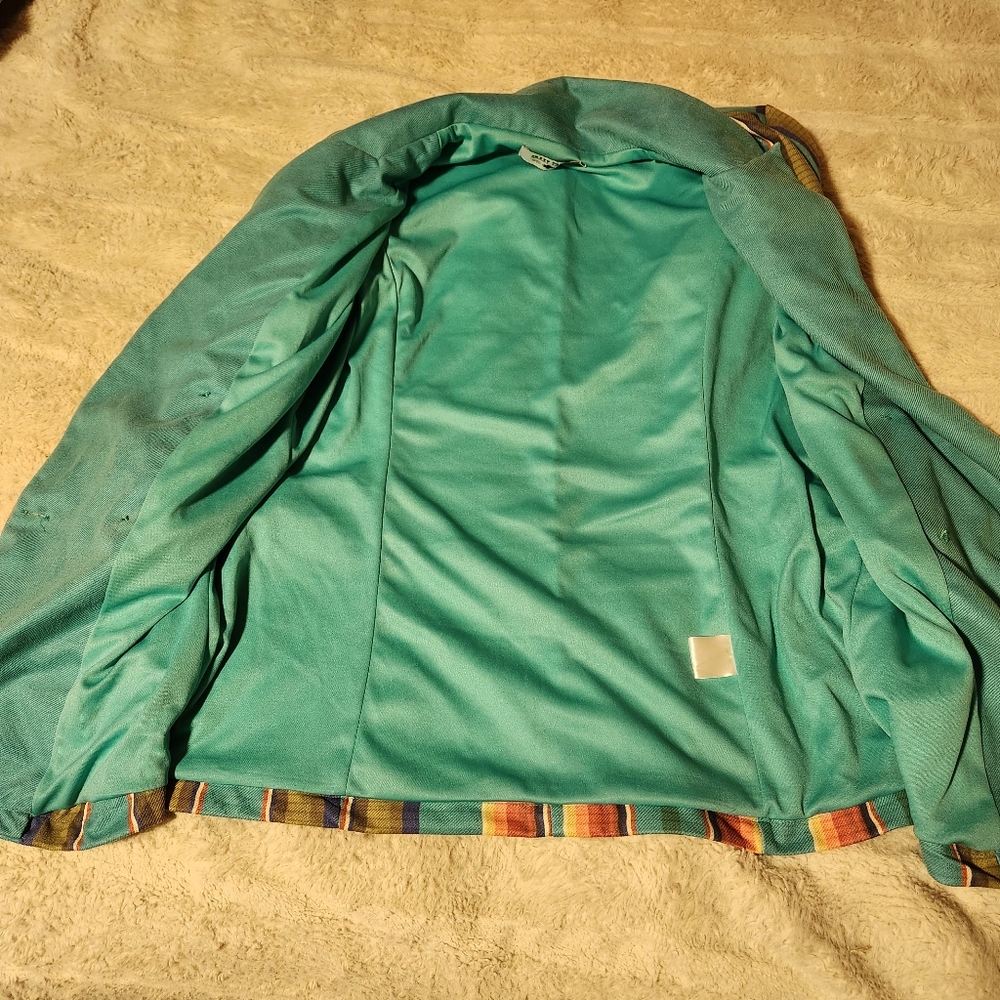 Crazy Train Womens Sz S Jacket Blazer Western Striped Pockets Buttons - Picture 9 of 10